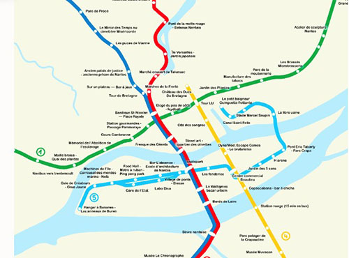 Plan du tramway de Nantes